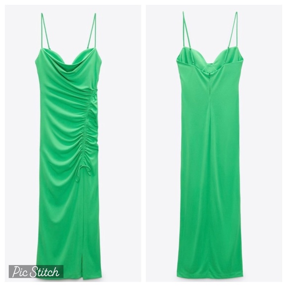 ZARA | Draped Midi Dress - Picture 3 of 10